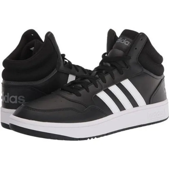 Adidas Hoops 3.0 Mid Men's Sneakers Size 8.5. New with box. Black and white colo
