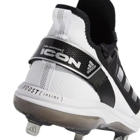 Adidas Icon 7 Boost Metal Baseball‎ Cleats FY4178 Black White Men's 11.5 NWT