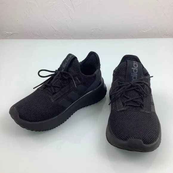 Adidas Kaptir 2.0 K running sneakers solid black kids size 13.5 EUC