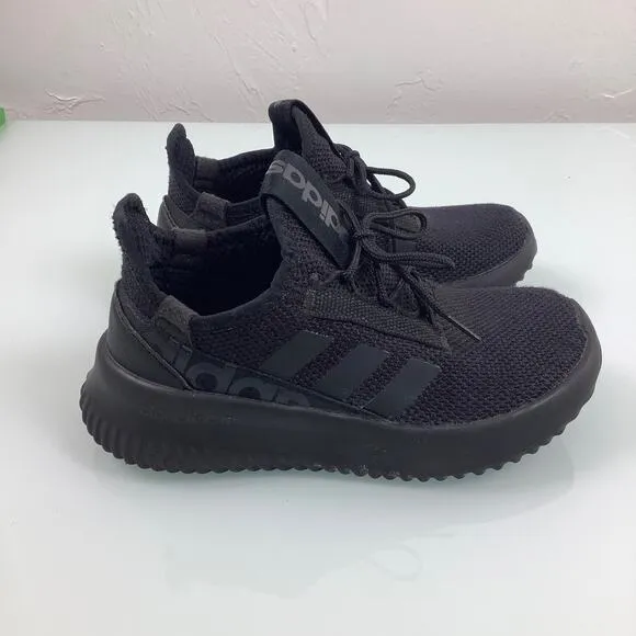 Adidas Kaptir 2.0 K running sneakers solid black kids size 13.5 EUC
