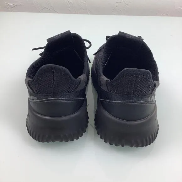 Adidas Kaptir 2.0 K running sneakers solid black kids size 13.5 EUC