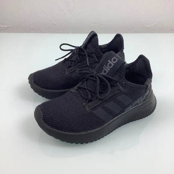 Adidas Kaptir 2.0 K running sneakers solid black kids size 13.5 EUC