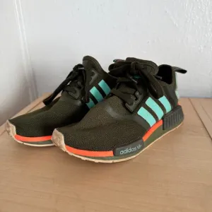 Adidas Kids Boys NMD R1 Lace Up Sneakers Shoes Casual Army Green Big Kid 3.5