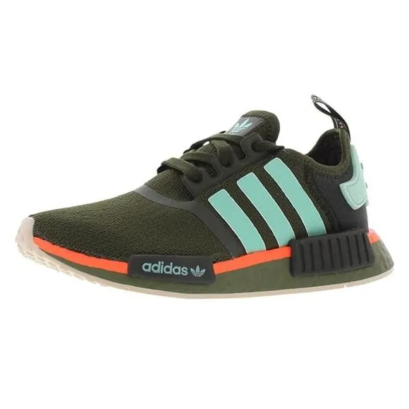 Adidas Kids Boys NMD R1 Lace Up Sneakers Shoes Casual Army Green Big Kid 3.5