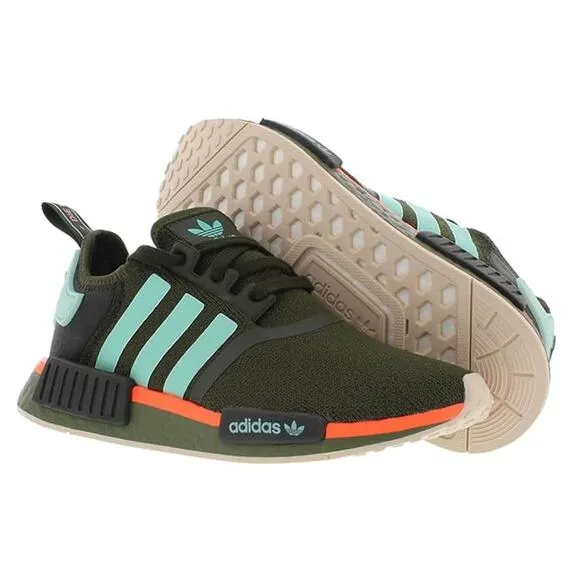 Adidas Kids Boys NMD R1 Lace Up Sneakers Shoes Casual Army Green Big Kid 3.5