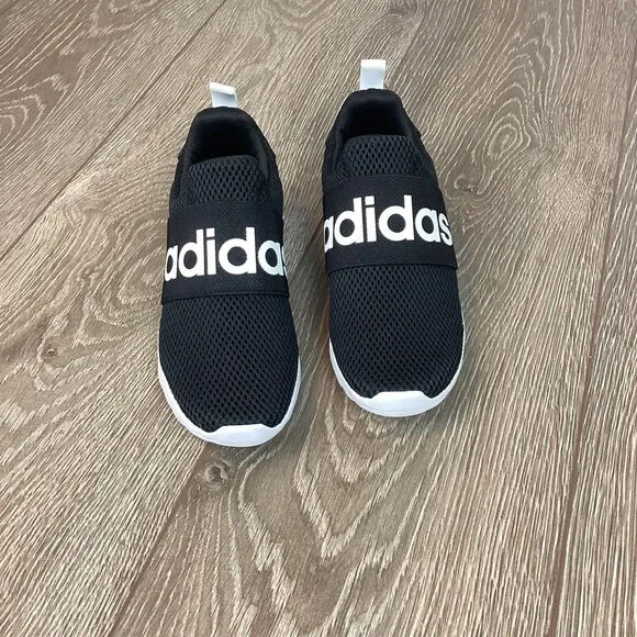 ADIDAS LITE RACER‎ ADAPT 4.0 K Cloud Foam Sneaker Shoe Black White Size 2 Youth