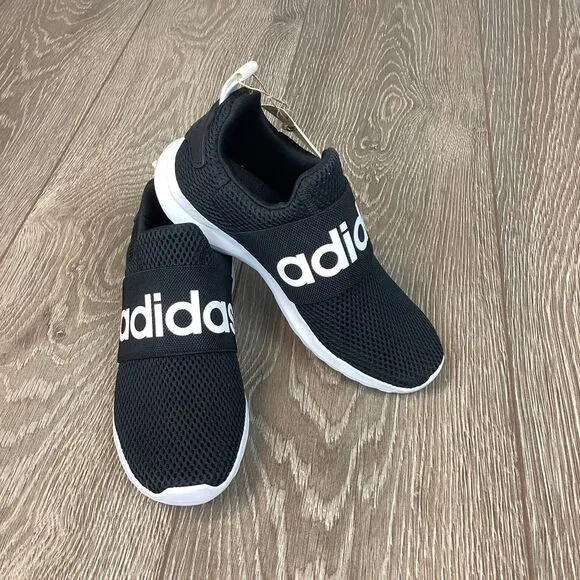 ADIDAS LITE RACER‎ ADAPT 4.0 K Cloud Foam Sneaker Shoe Black White Size 2 Youth