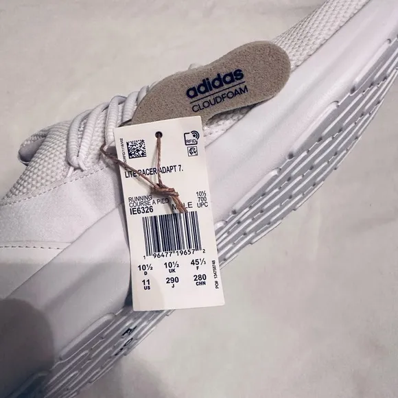 Adidas Lite Racer Adapt 4.0 Men’s Sneakers – Size 11 – White – Brand New