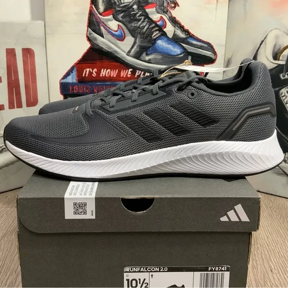 Adidas Men Run Falcon 2.0 FY8741 Gray Running Shoes Sneakers Men's Multi Sizes