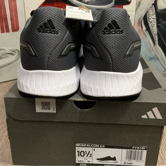 Adidas Men Run Falcon 2.0 FY8741 Gray Running Shoes Sneakers Men's Multi Sizes
