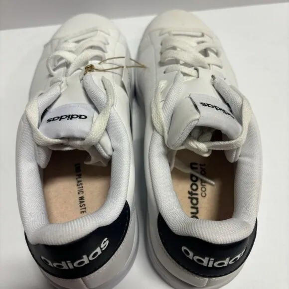 Adidas Men’s Advantage White Leather Sneakers, Size 8M
