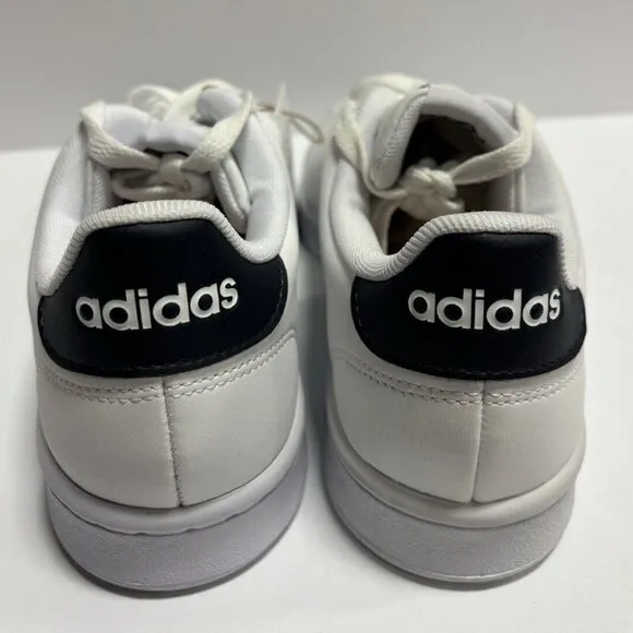 Adidas Men’s Advantage White Leather Sneakers, Size 8M