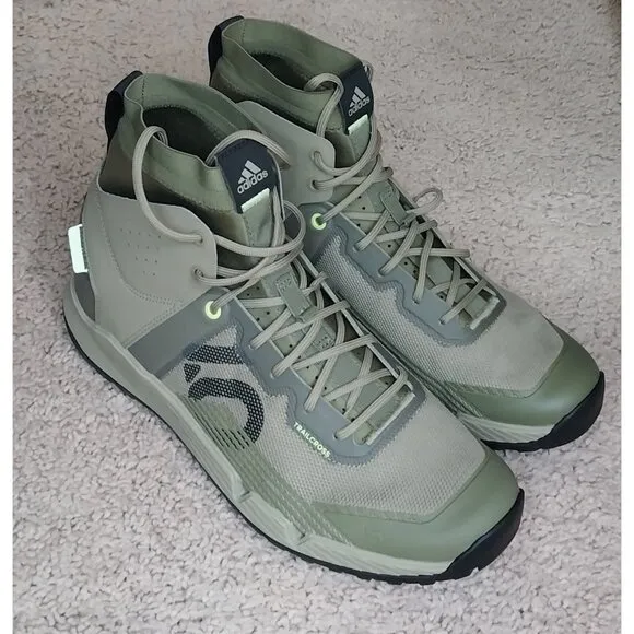 Adidas Men's Five Ten Trailcross Mid Pro Flat Shoes Green Size 11 NWT