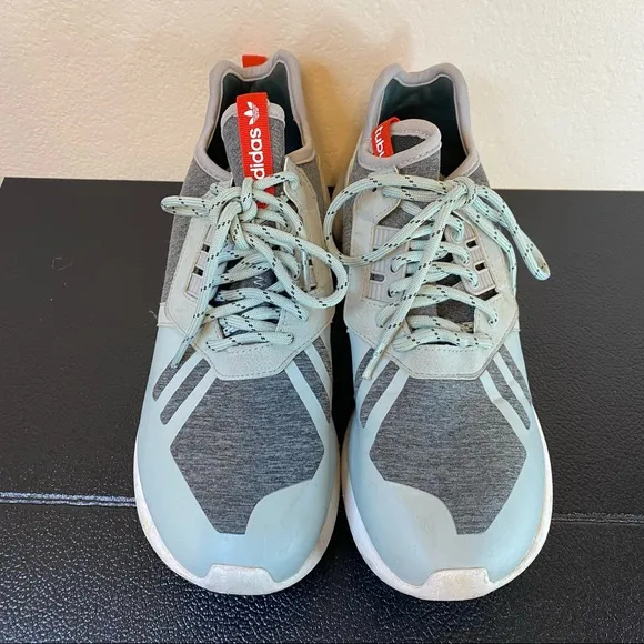 ADIDAS men’s gray Tubular Runner Weave sneakers 9.5