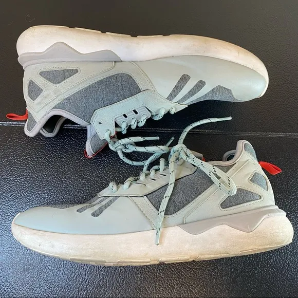 ADIDAS men’s gray Tubular Runner Weave sneakers 9.5