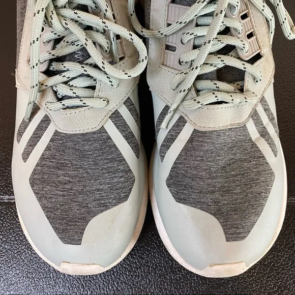 ADIDAS men’s gray Tubular Runner Weave sneakers 9.5