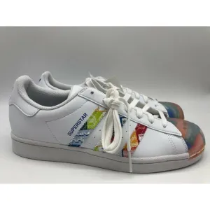 Adidas Men's Originals Superstar Shoes White Multicolor Sneakers Size 8.5 NWT🛒