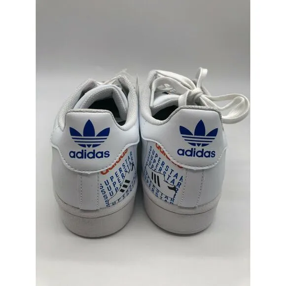 Adidas Men's Originals Superstar Shoes White Multicolor Sneakers Size 8.5 NWT🛒