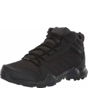 ADIDAS MENS TERREX AX3 MID GORE-TEX HIKING BOOT, BLACK/BLACK/CARBON, 11.5 U