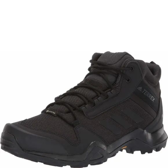 ADIDAS MENS TERREX AX3 MID GORE-TEX HIKING BOOT, BLACK/BLACK/CARBON, 11.5 U