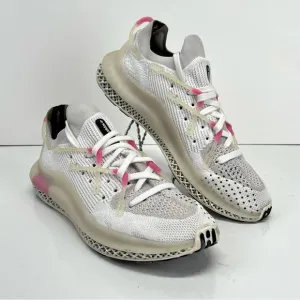 ADIDAS Men's White and pink 4D FUSIO CLOUD  running sneakers size 9.5