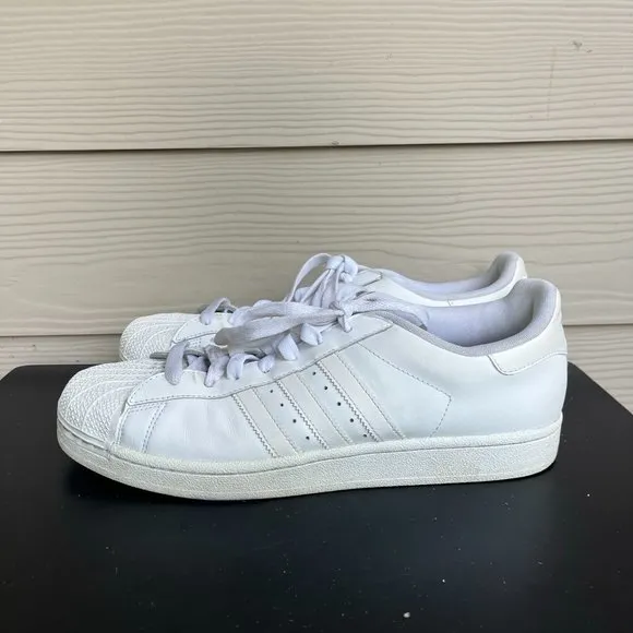 Adidas Men's White Superstar 2 Classic Shoes Sneakers Size 12 Style G17071