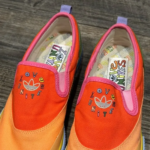Adidas Nizza Slip-On Low Sneaker ‘Pride Pack - Love Unites' - Mens Size 9