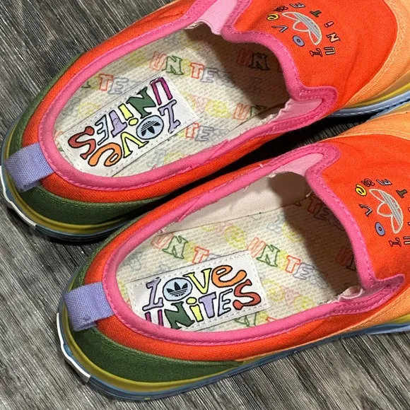 Adidas Nizza Slip-On Low Sneaker ‘Pride Pack - Love Unites' - Mens Size 9