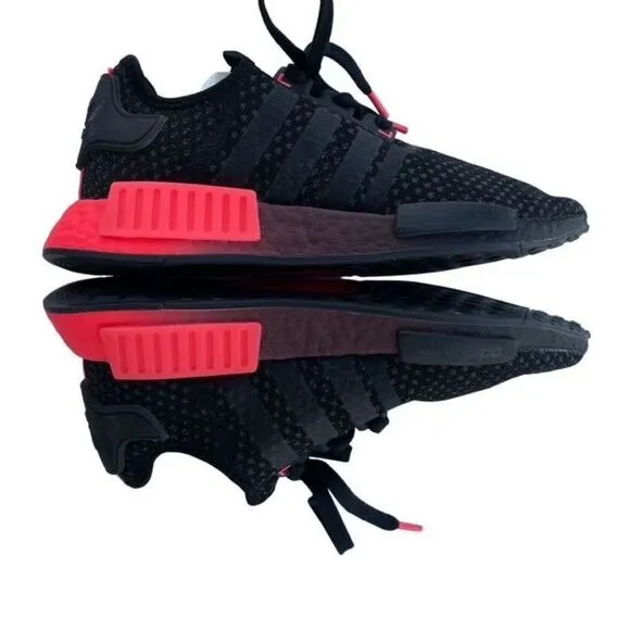 Adidas NMD_R1 Knit 'Black Signal Pink' Running Sneakers Size 7.5