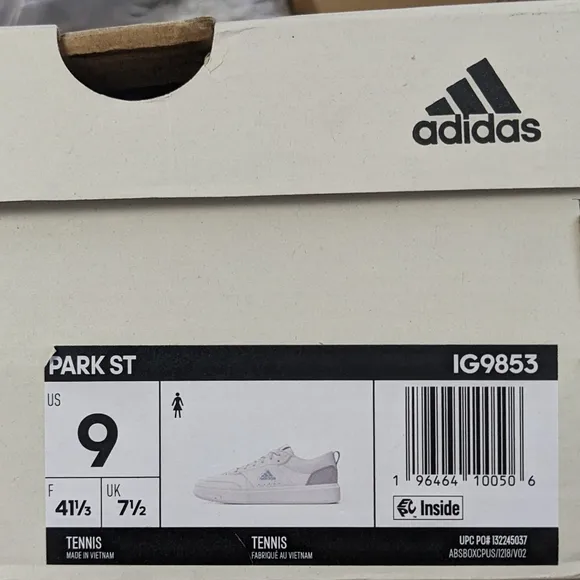 Adidas Park Street Sporty Sneakers, White, Women's 9