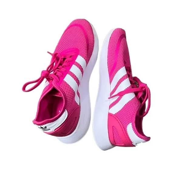 adidas Pink Cloudfoam Running Sneakers Size 4 Big Girl's
