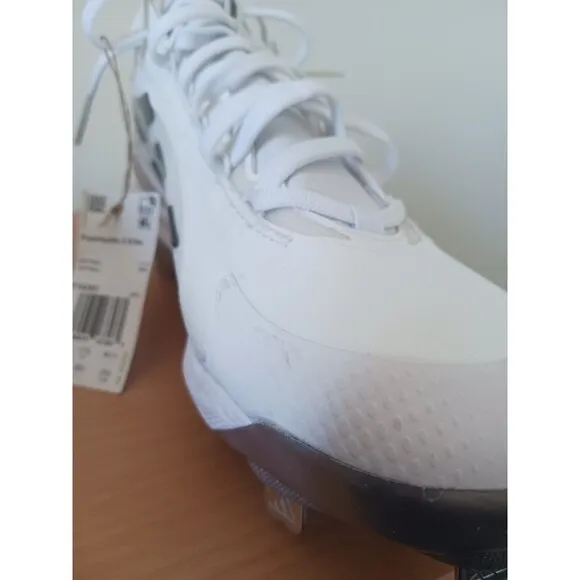 Adidas Pure Hustle 2 Elite Womens Softball Metal Cleats White Black FY4393 Sz 13