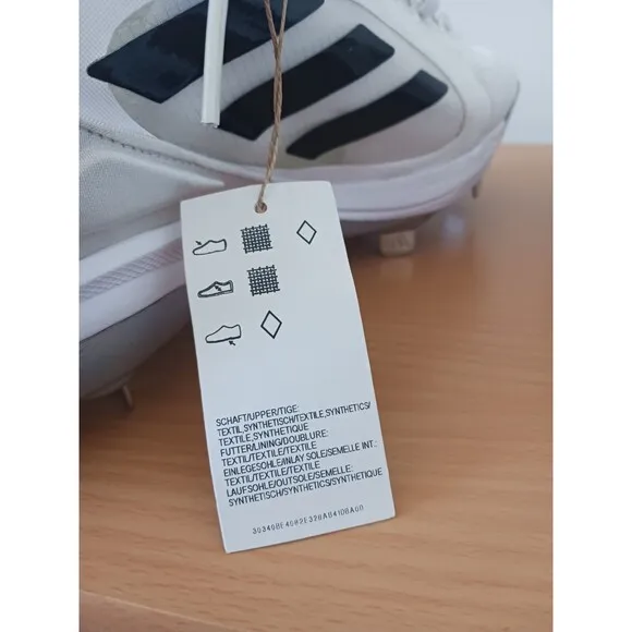 Adidas Pure Hustle 2 Elite Womens Softball Metal Cleats White Black FY4393 Sz 13