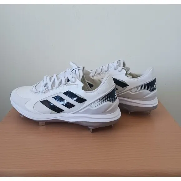 Adidas Pure Hustle 2 Elite Womens Softball Metal Cleats White Black FY4393 Sz 13