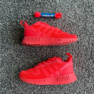 Adidas Red Sneakers Bold Monochromatic Design