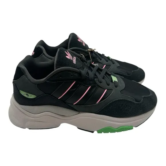 Adidas Retropy F90 Shoes Men's Size 11 Black Pink Green Sneakers Trainers HP8025