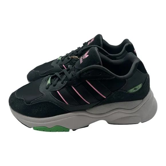 Adidas Retropy F90 Shoes Men's Size 11 Black Pink Green Sneakers Trainers HP8025