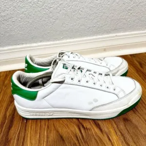 Adidas Rod Laver Shoes Men’s Sz 11 Flat White Green FX5605 Leather Tennis Preppy
