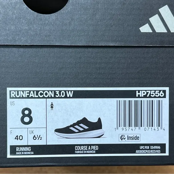 Adidas Runfalcon 3.0 women’s running shoes size 8