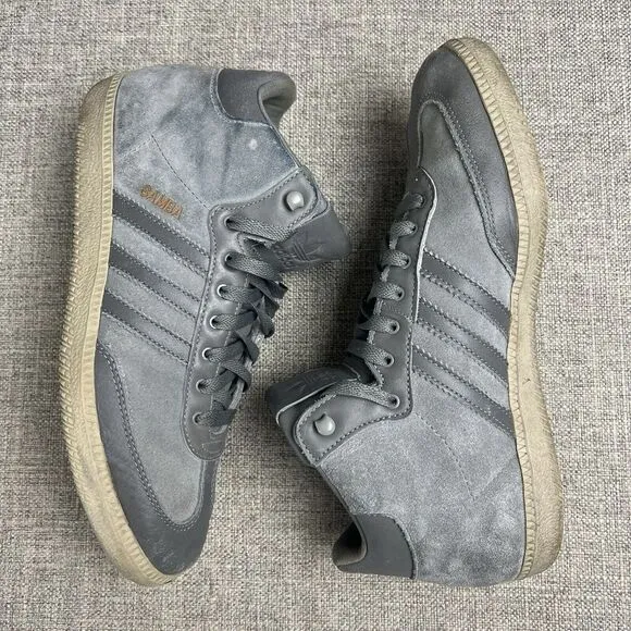 Adidas Samba Mid Grey G13169 Size 8 Gray Blue Sneakers Shoes 2010