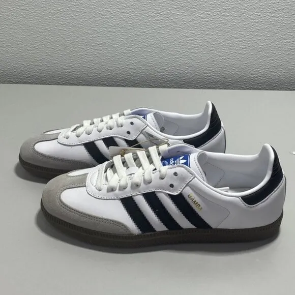 Adidas Samba Og Low Top Mens Size 6 Comfort Black White Gum Bottom