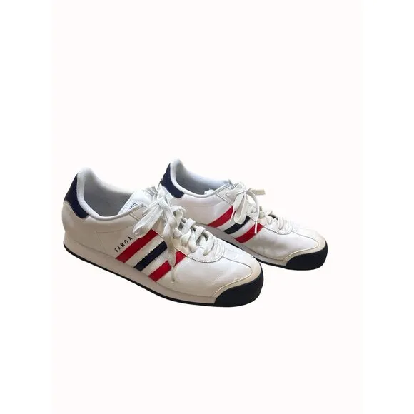 Adidas Samoa G56275 men’s white red white blue shoe sneakers size 13 SkU 4408
