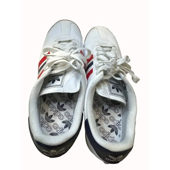 Adidas Samoa G56275 men’s white red white blue shoe sneakers size 13 SkU 4408