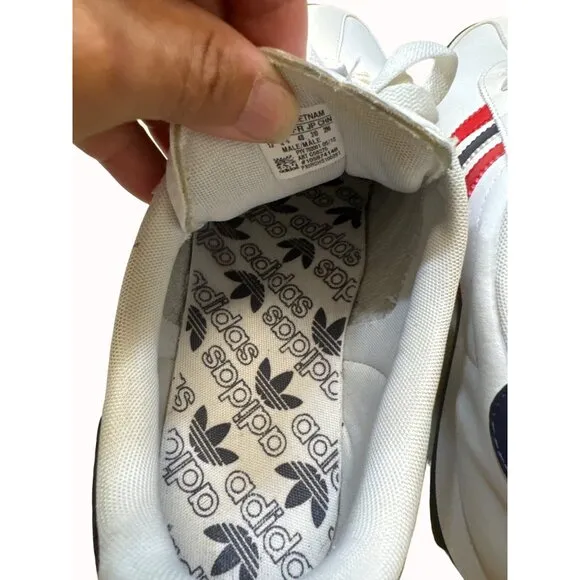 Adidas Samoa G56275 men’s white red white blue shoe sneakers size 13 SkU 4408