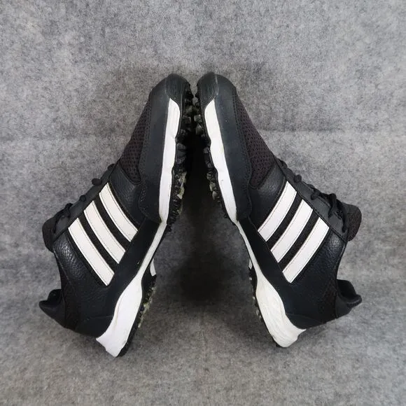 Adidas Shoes Mens 7 Golf Sneaker Tech Response Sport Athletic Black White Spiked