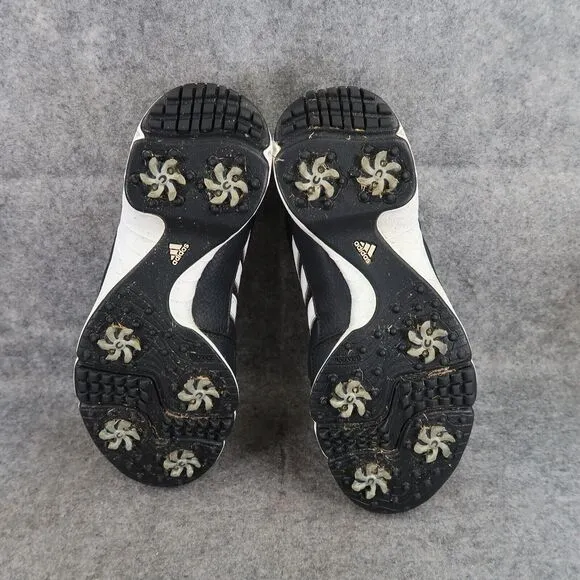 Adidas Shoes Mens 7 Golf Sneaker Tech Response Sport Athletic Black White Spiked