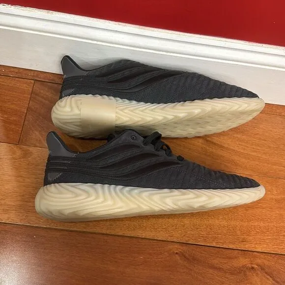Adidas Sobakov Men’s Originals Sneakers Gray Suede Black Stripe size 12