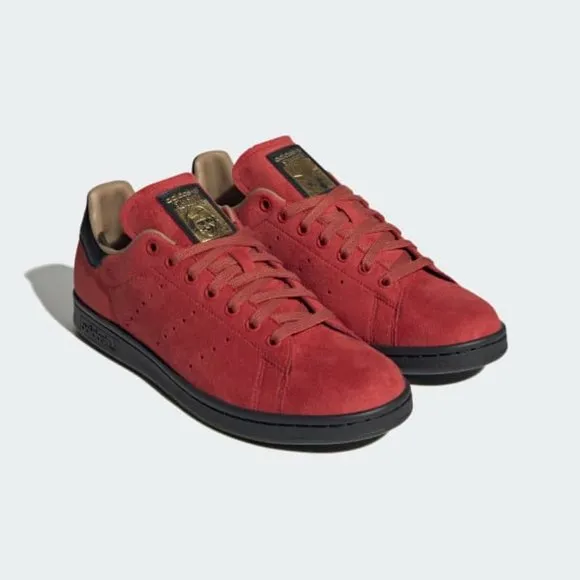 Adidas Stan Smith Peter Pan Low Mens Casual Shoes Red Black HP5581 NEW Multi Sz