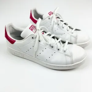 Adidas Stan Smith Shoes Big Kid's Youth White Pink Casual Sneakers B32703