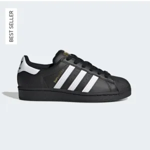 Adidas Superstar Shoes  Black &amp; Gold Sneakers
